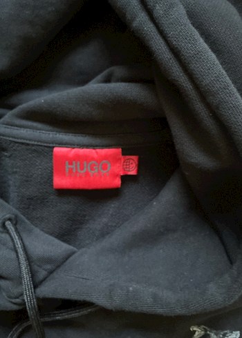 Hugo Boss Siyah Kapüşonlu Rahat Sweatshirt