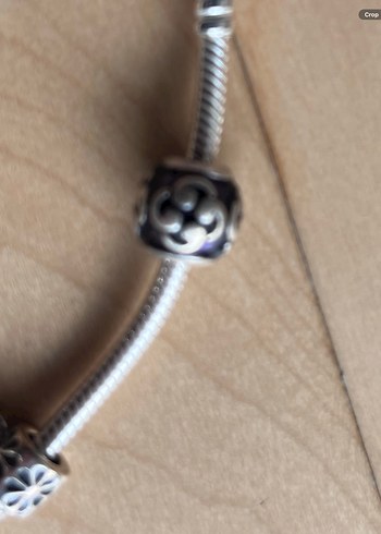 Mor Yılan Desenli Zincir Detaylı charm - Görsel 2