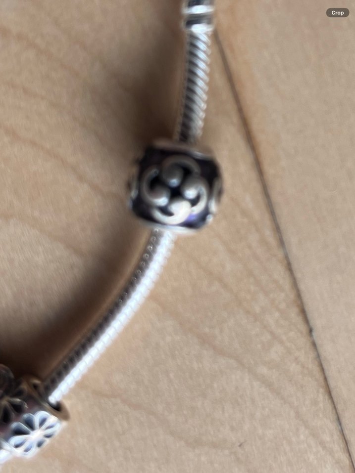 Mor Yılan Desenli Zincir Detaylı charm - Görsel 2