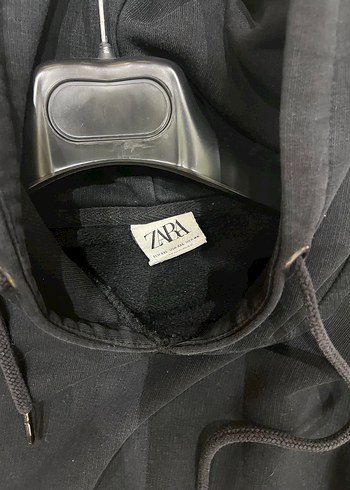 Siyah Kapüşonlu Sweatshirt - Görsel 2