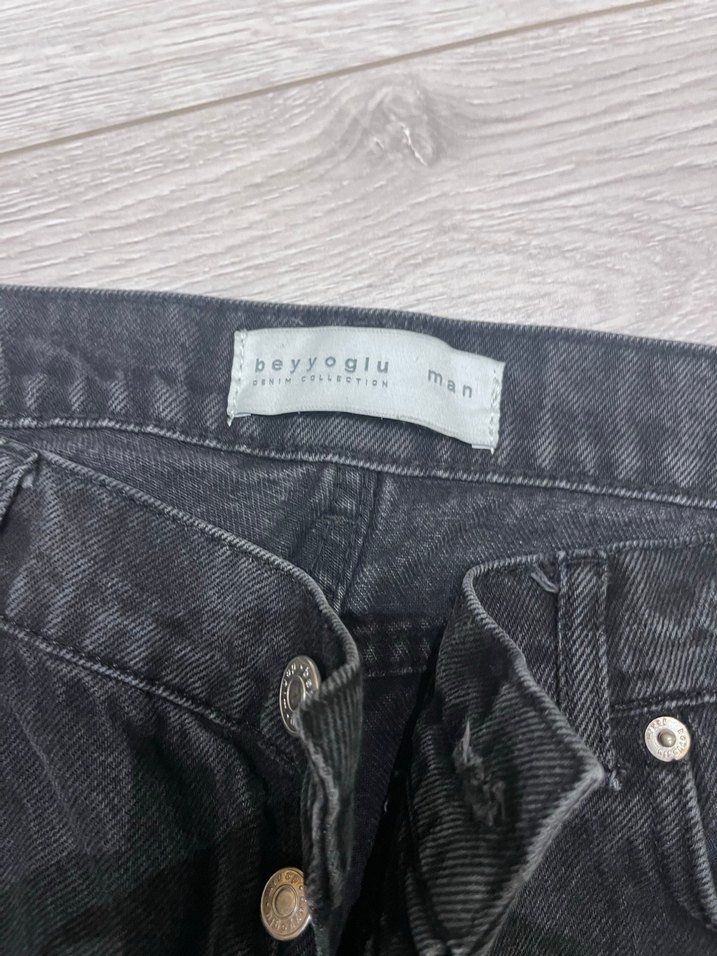 Siyah Regular Fit  Denim Jean - Görsel 3