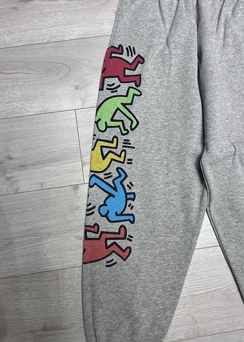 Gri Baskılı Rahat Eşofman Altı - Görsel 2