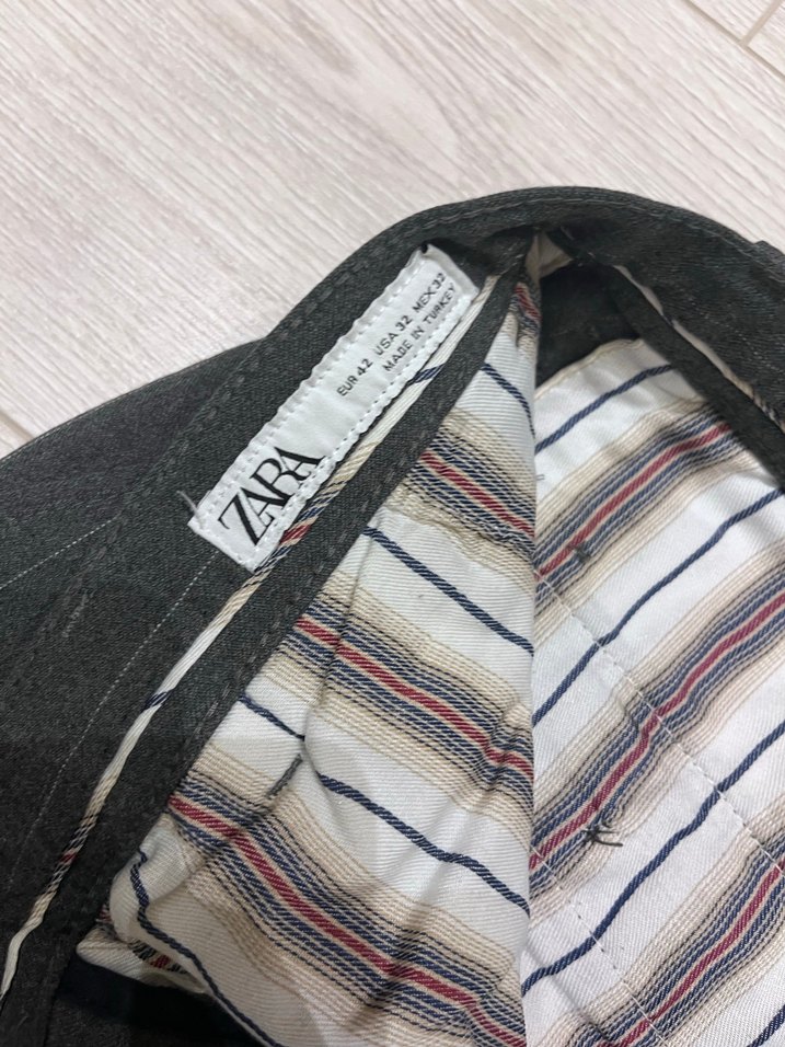 Gri Çizgili Regular Fit Erkek Pantolon - Görsel 3