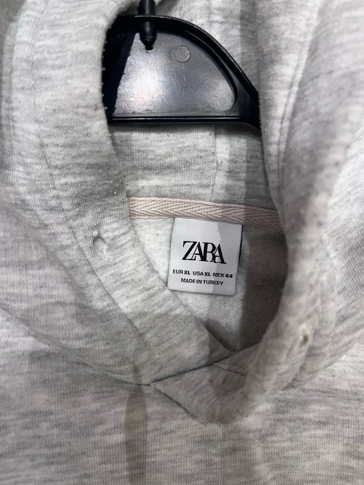 Gri Kapüşonlu Sweatshirt - Görsel 2