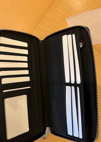 Fermuarlı Siyah Deri Kadın Cüzdanı - Görsel 3