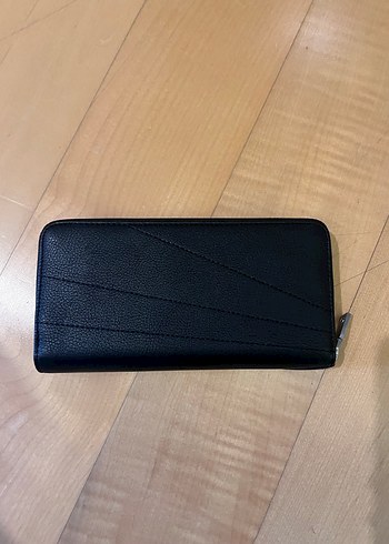 Fermuarlı Siyah Deri Kadın Cüzdanı - Görsel 5