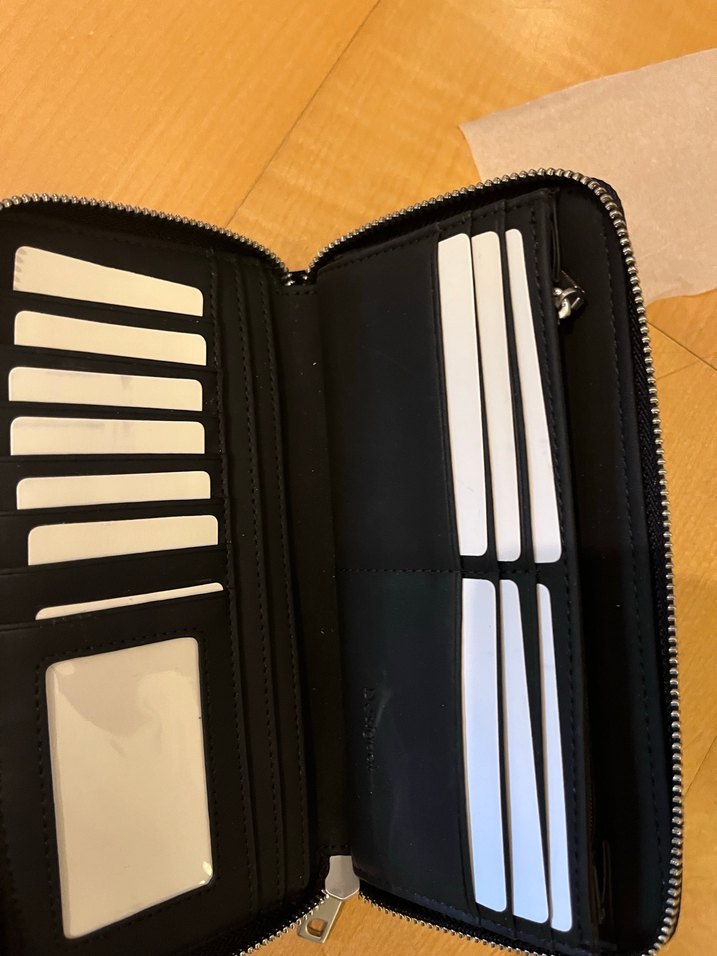 Fermuarlı Siyah Deri Kadın Cüzdanı - Görsel 3