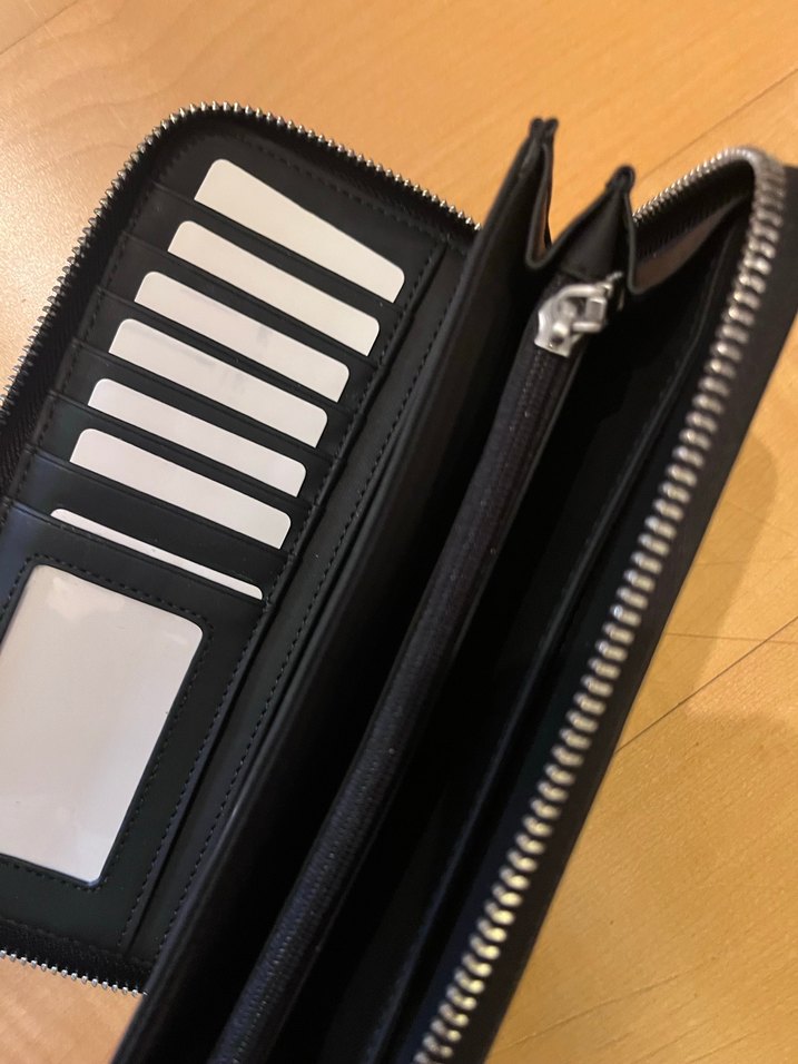 Fermuarlı Siyah Deri Kadın Cüzdanı - Görsel 4