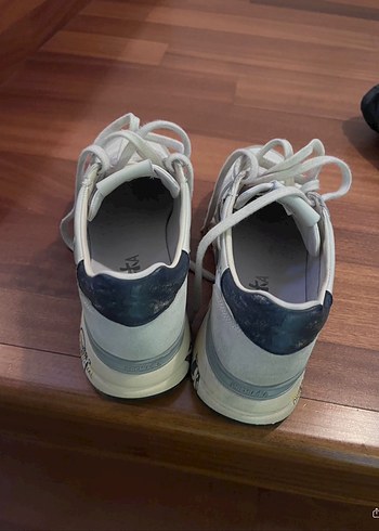 Premiata Beyaz Gri Bağcıklı Erkek Spor Ayakkabı - Görsel 2