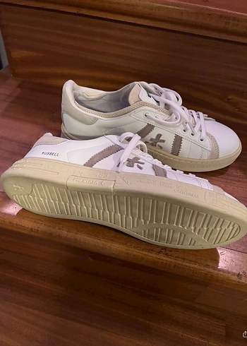 Premiata Beyaz Bağcıklı Kadın Spor Ayakkabı - Görsel 2