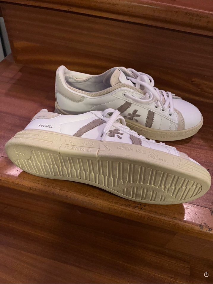 Premiata Beyaz Bağcıklı Kadın Spor Ayakkabı - Görsel 2