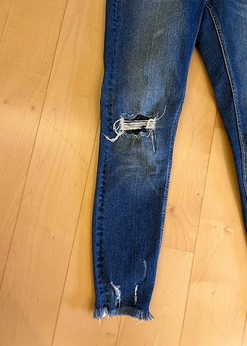 Zara Basic Mavi Kadın Denim Pantolon - Görsel 3