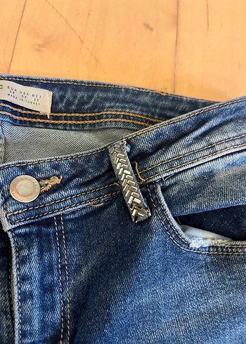 Zara Basic Mavi Kadın Denim Pantolon - Görsel 5