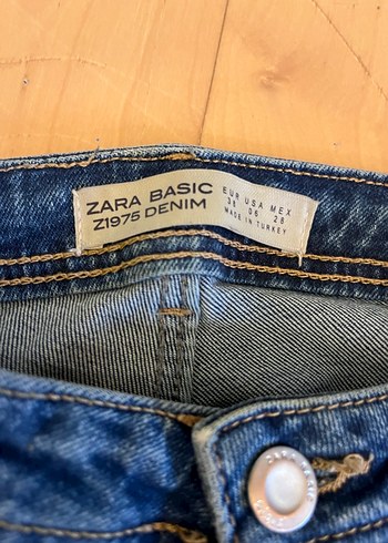 Zara Basic Mavi Kadın Denim Pantolon - Görsel 2