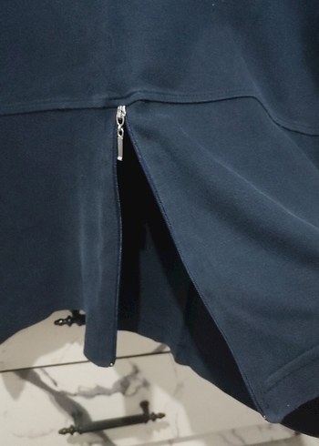xl Beden Kız Çocuk Lacivert Denim Tişört