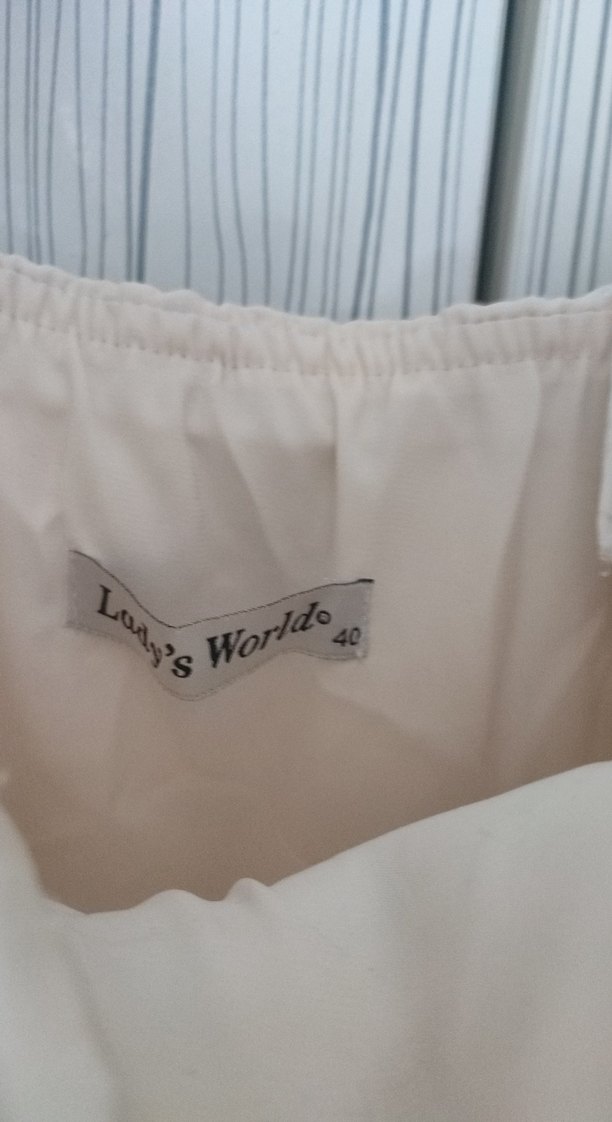 Beyaz Drapeli Uzun Abiye Elbise - Görsel 2