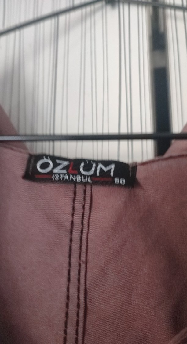 Bej Uzun Düğmeli Hamile Keten Kaban - Görsel 2