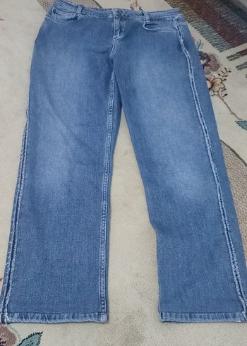 Kadın Gri Mavi Normal Kesim Denim Pantolon