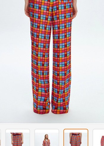 ADL xs beden renkli Pilili Mini Askılı Bluz pantolon takim - Görsel 4