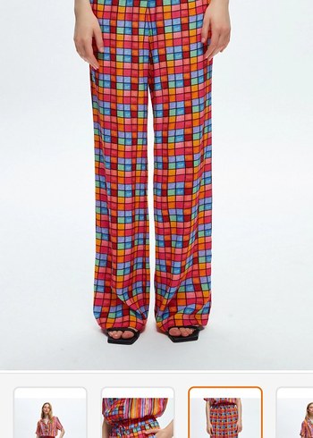 ADL xs beden renkli Pilili Mini Askılı Bluz pantolon takim - Görsel 3