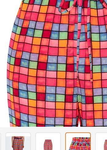 ADL xs beden renkli Pilili Mini Askılı Bluz pantolon takim - Görsel 8