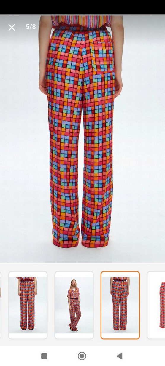 ADL xs beden renkli Pilili Mini Askılı Bluz pantolon takim - Görsel 4