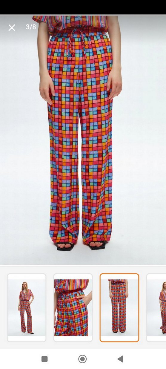 ADL xs beden renkli Pilili Mini Askılı Bluz pantolon takim - Görsel 3