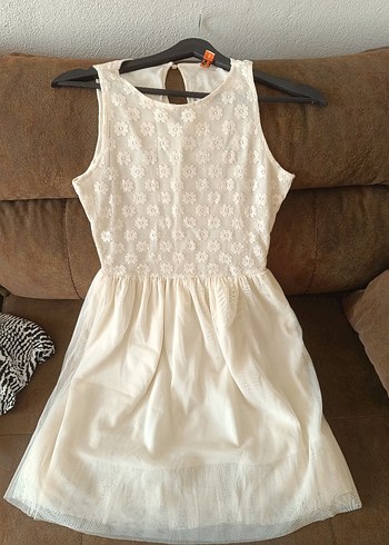 koton s beden astarlı tül elbise - Görsel 3