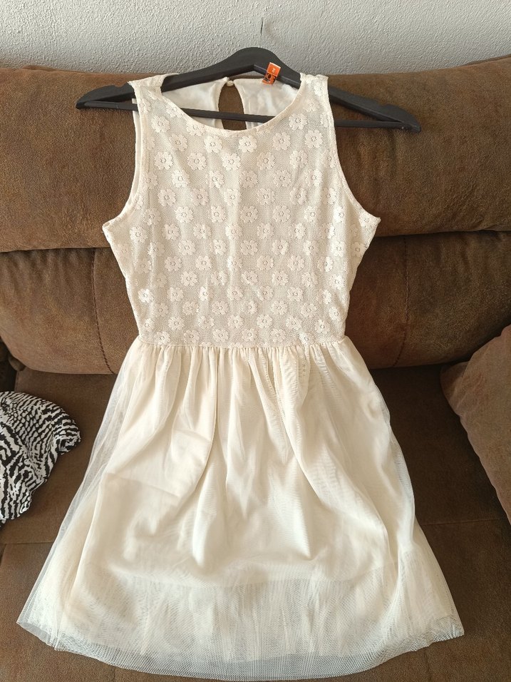 koton s beden astarlı tül elbise - Görsel 3