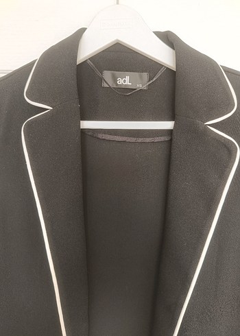 ADL xs Kadın Siyah Kuşaklı Blazer ceket - Görsel 2