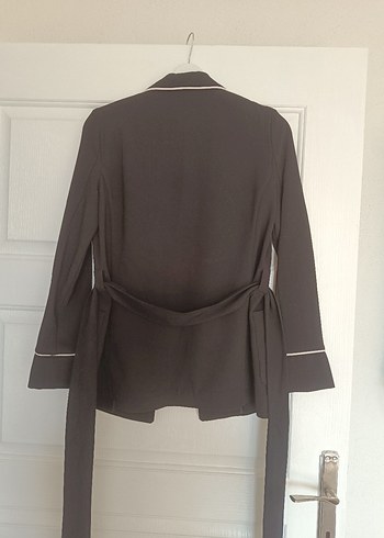 ADL xs Kadın Siyah Kuşaklı Blazer ceket - Görsel 4