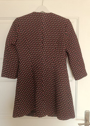 ADL xs bordo Desenli Uzun Kadın Ceket - Görsel 3