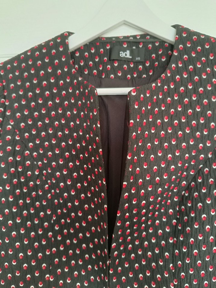ADL xs bordo Desenli Uzun Kadın Ceket - Görsel 2