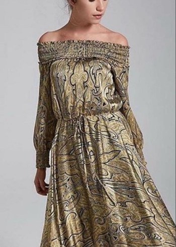 Adl Karmen yaka elbise - Görsel 2